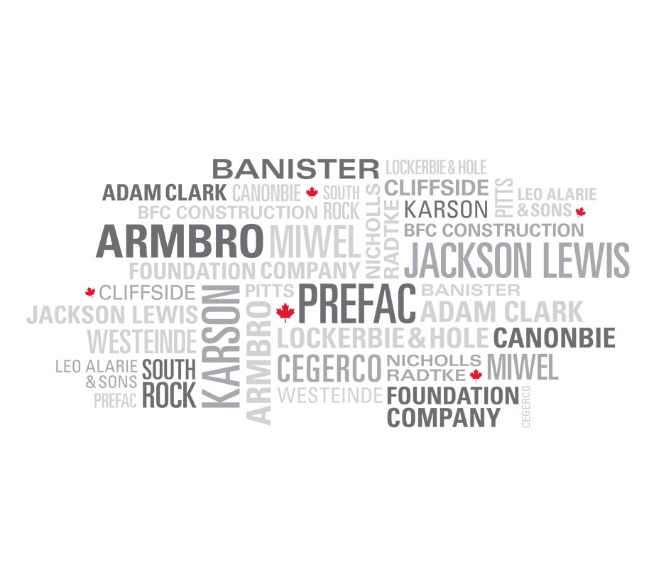 An image showing the names of Aecon’s predecessor companies